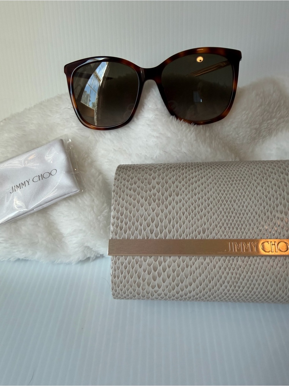 Jimmy Choo NEREA/G/S sunglasses Havana 2 color frame and brown gradient lenses
